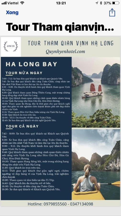 Quynh Yen Hotel Ha Long Exterior foto